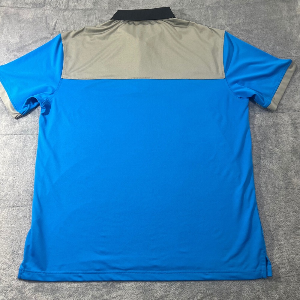 Masters‎ Tech Golf Polo Shirt Mens XL Blue Grey Colorblock Performance RN 133979 - Picture 6 of 9
